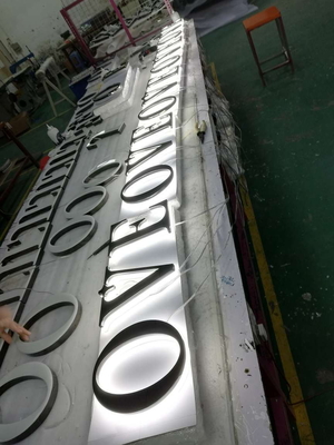 10000K Backlit Channel Letter Signs 25.4mm Depth For Business