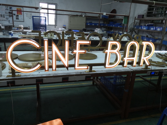 Custom Front Lit Channel Letter Sign Stainless Steel 12mm CCC Approved