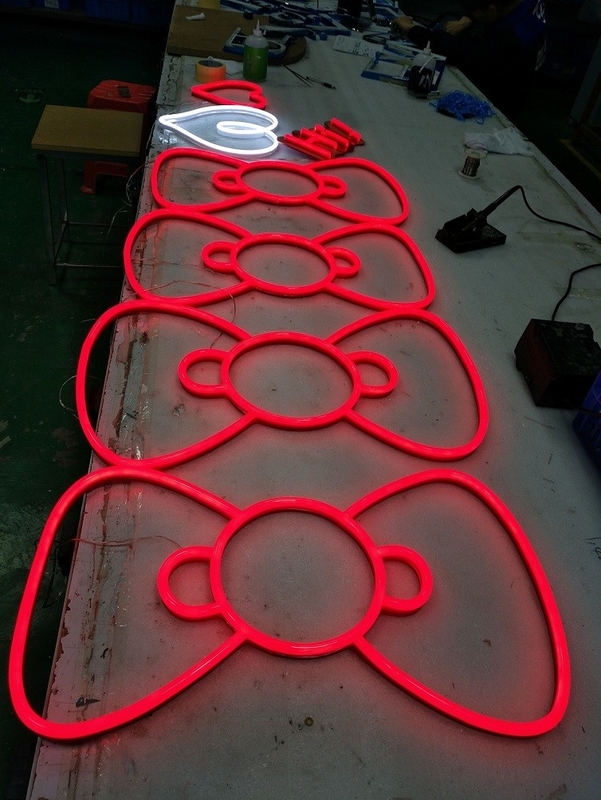 Stainless steel Custom Faux Neon Sign 12mm with metal housing