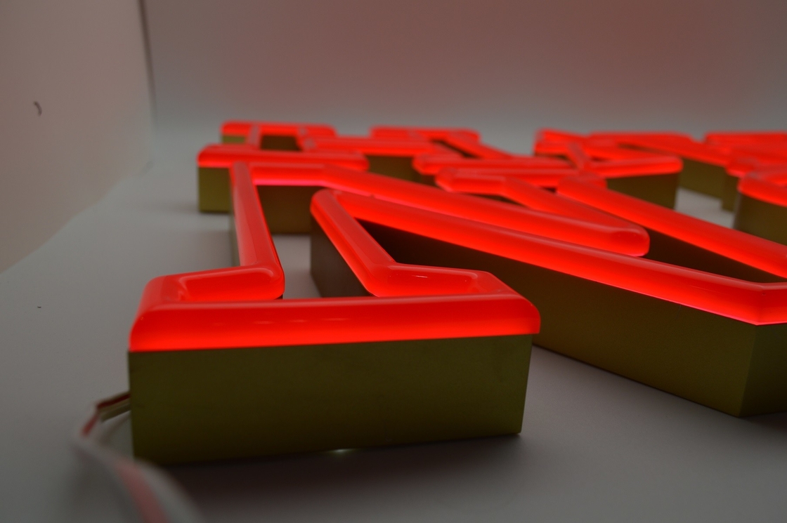 Stainless steel Custom Faux Neon Sign 12mm with metal housing