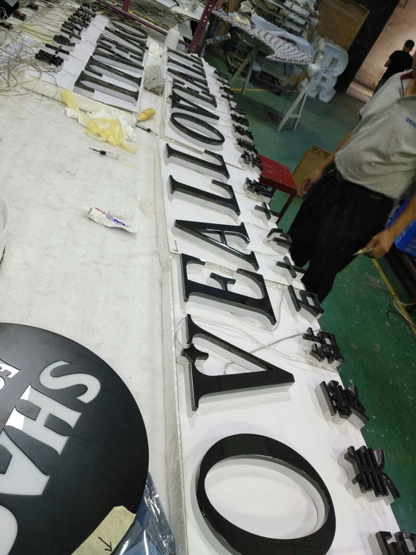 10000K Backlit Channel Letter Signs 25.4mm Depth For Business
