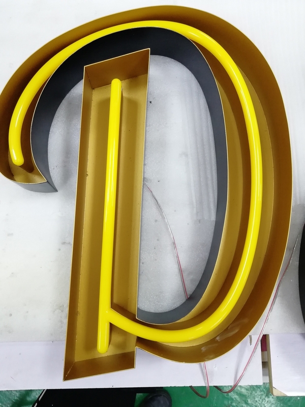 Orange 23mm Neon Rope Light Sign / Aluminum Custom Logo Neon Sign