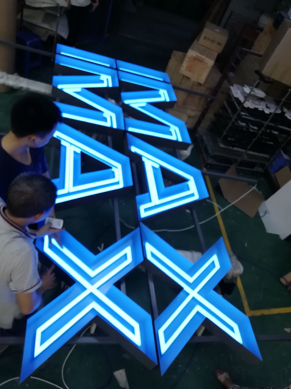 3D Acrylic Front Lit Channel Letter Sign PANTONE / RAL 40mm For Office