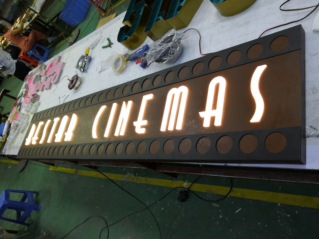 Custom Front Lit Channel Letter Sign Stainless Steel 12mm CCC Approved